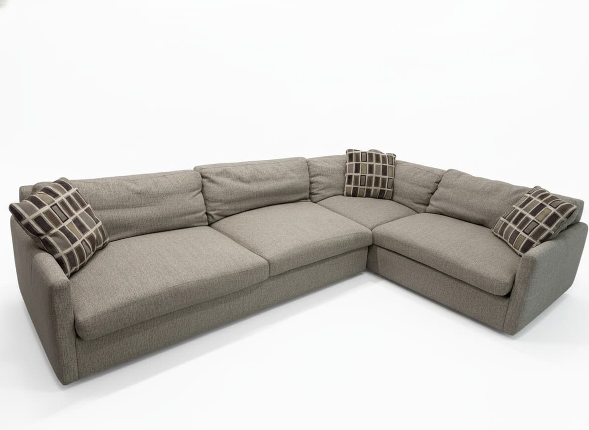 Arhaus Kipton slim arm sectional in Beacon Natural on white background