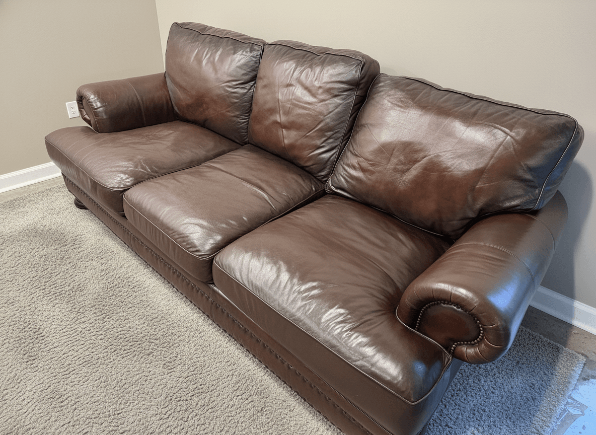 Rolled arm with nailhead trim detail
