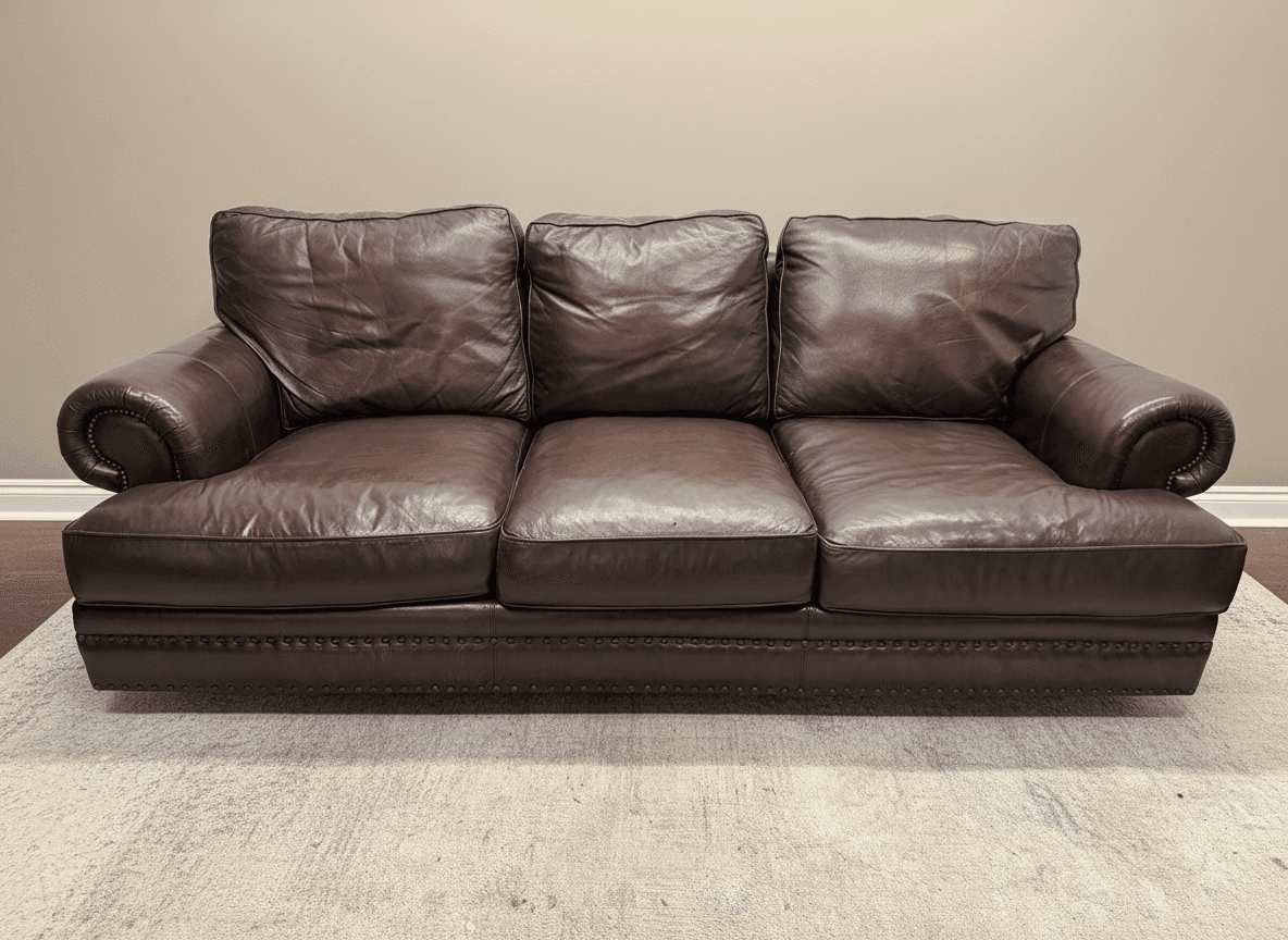 Brown leather close-up