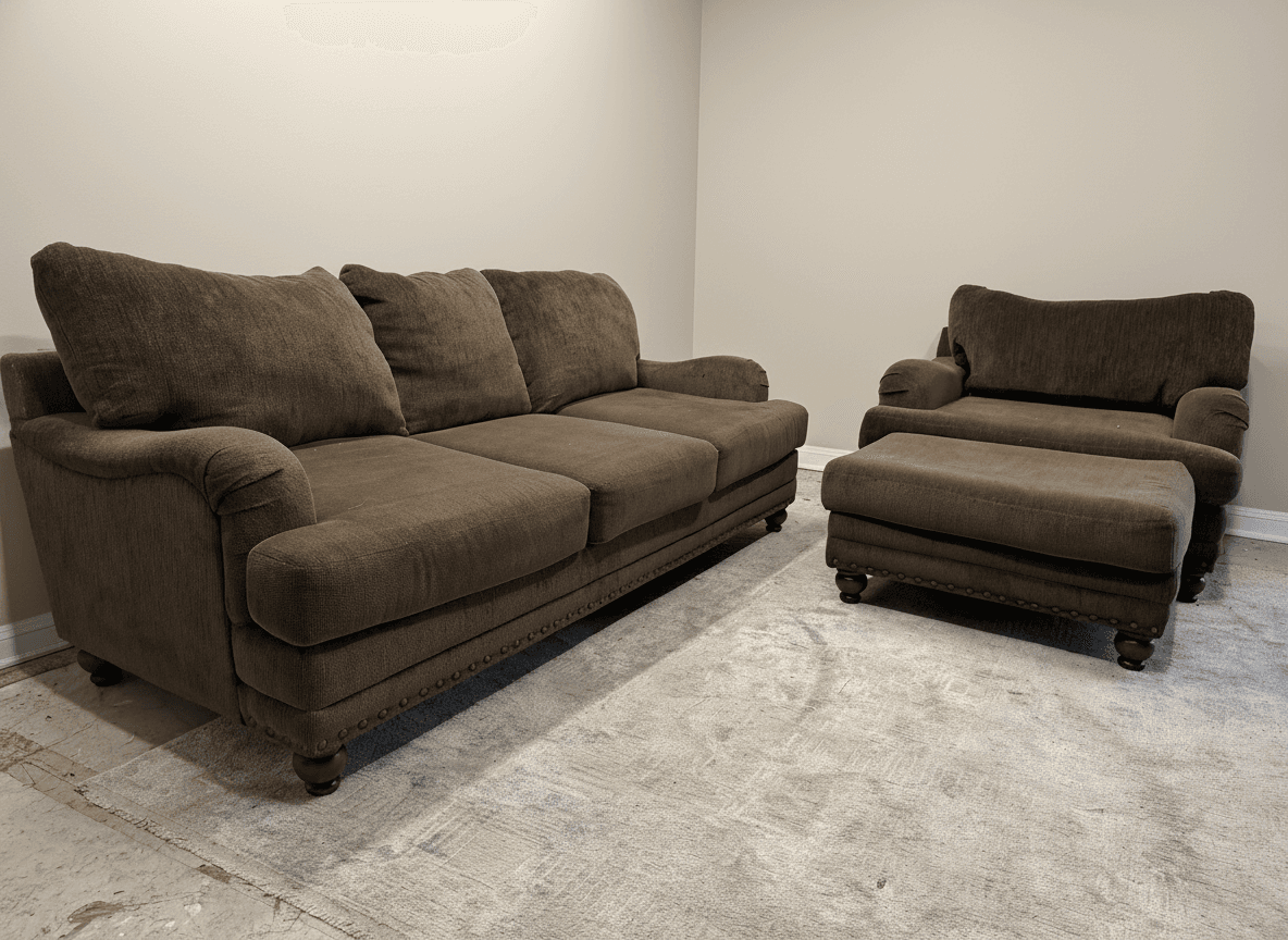 Brown 3-piece set, full view