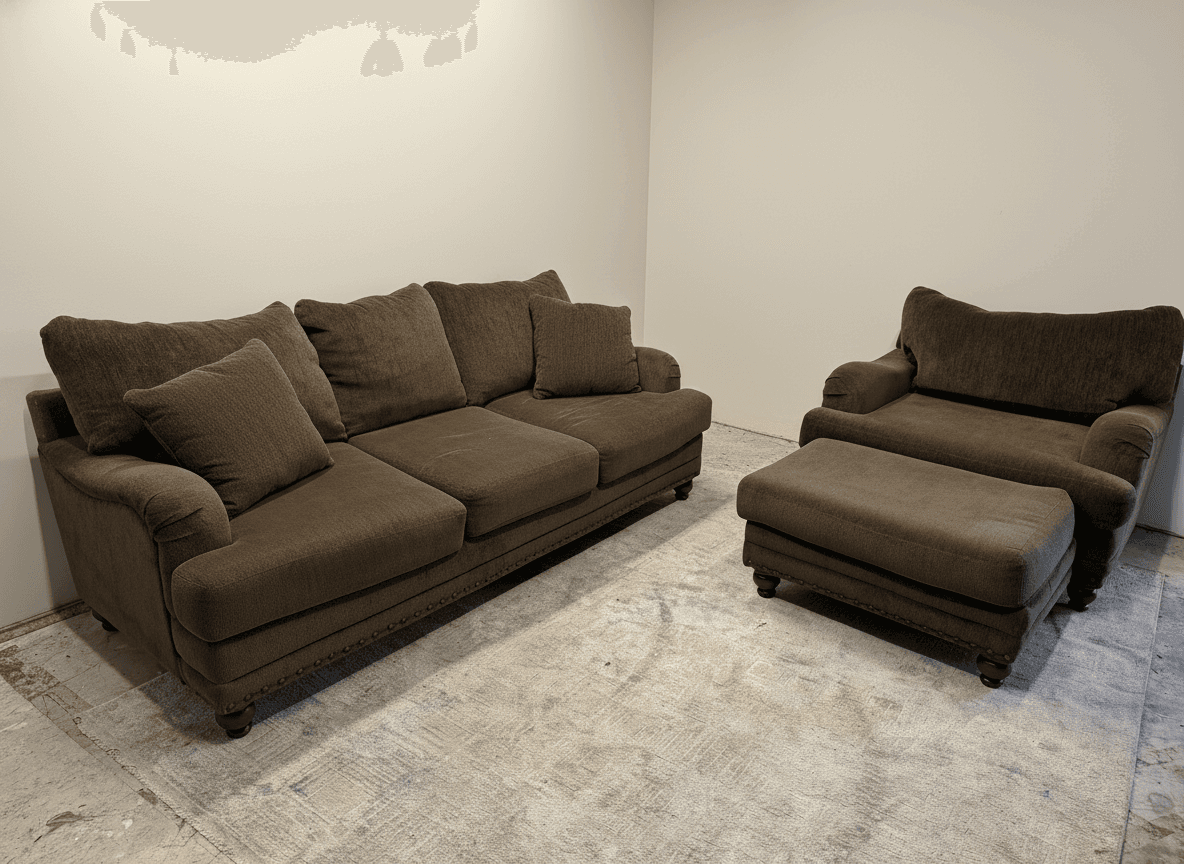 Brown ottoman