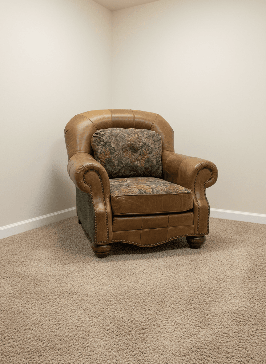 Clayton Marcus club chair close-up