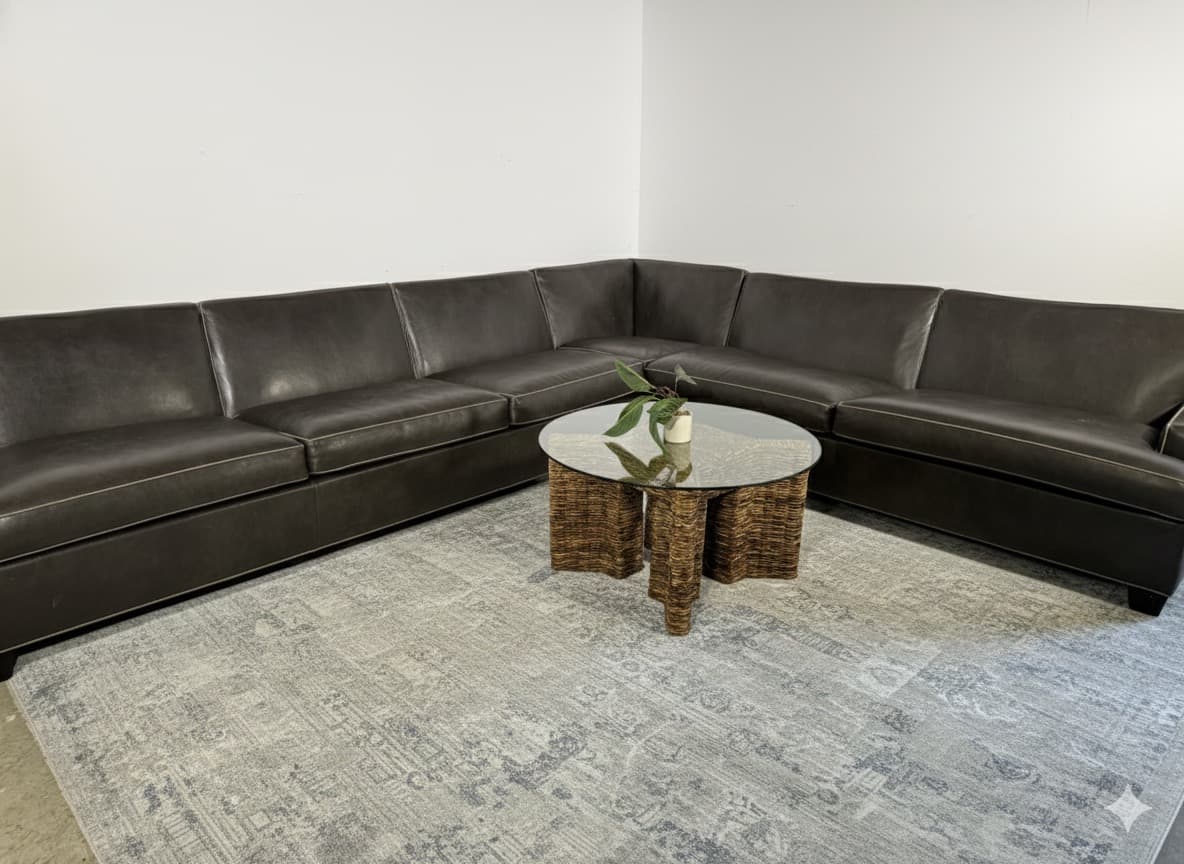 Hickory Chair custom leather sectional