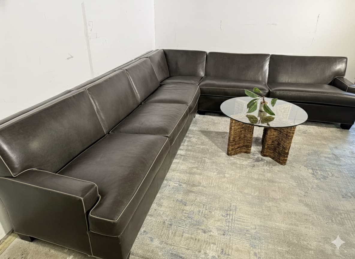 Hickory Chair sectional, side angle