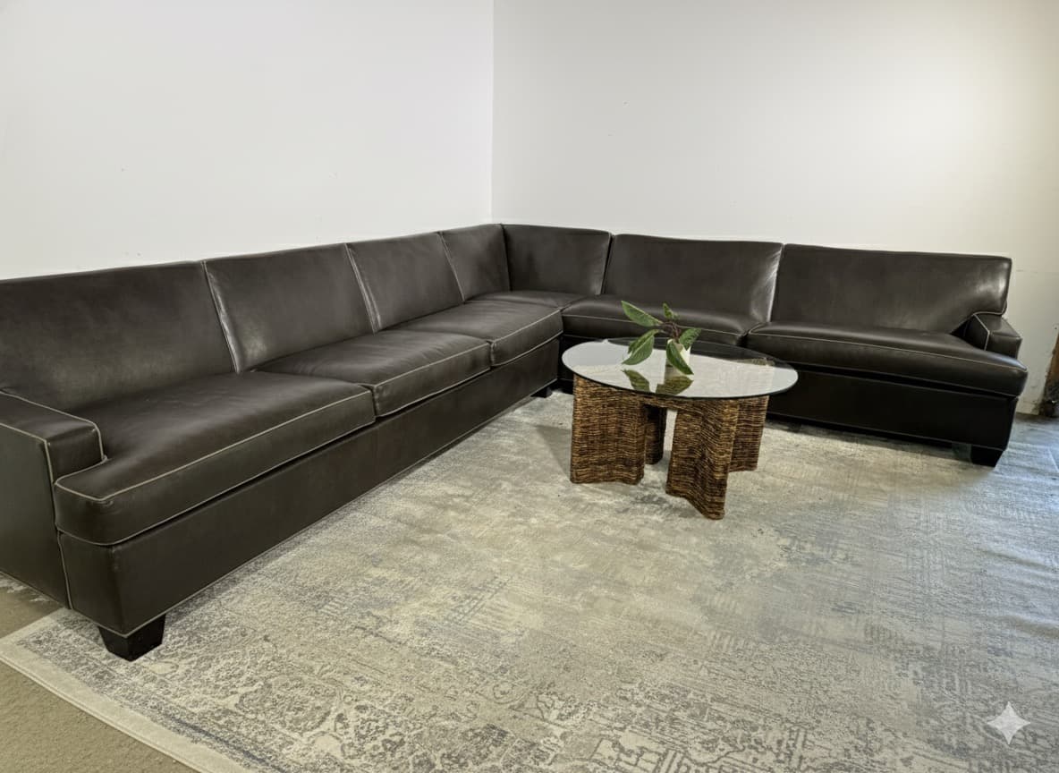 Premium leather grain detail