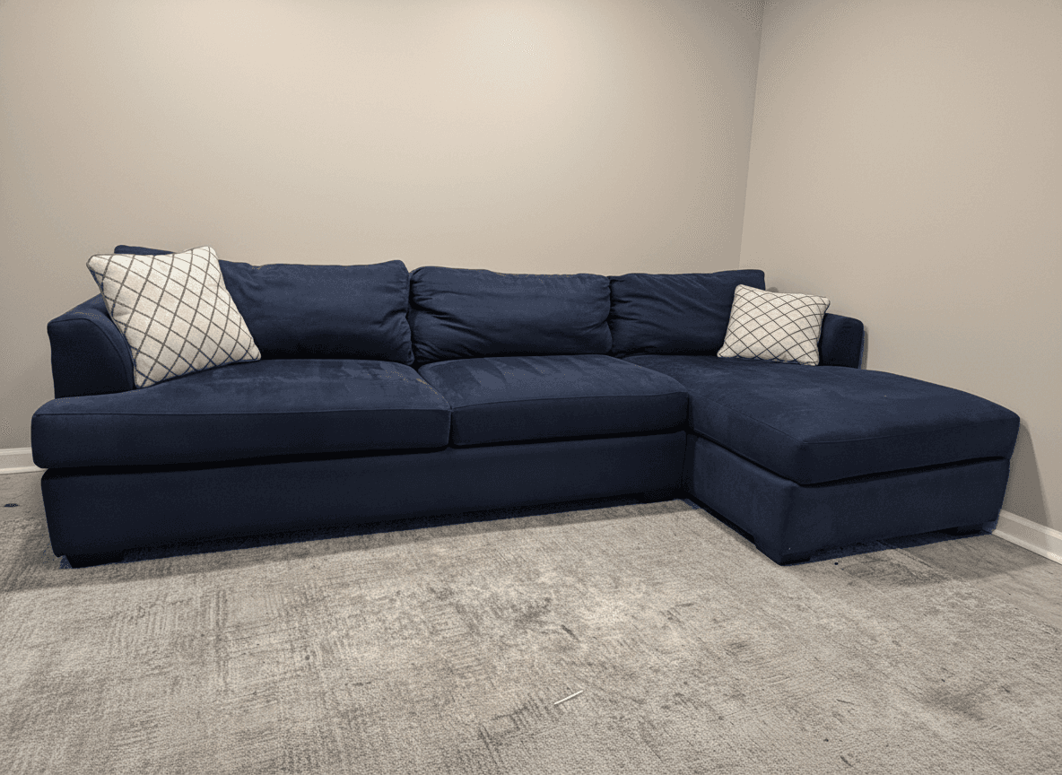 Klausner sectional close-up