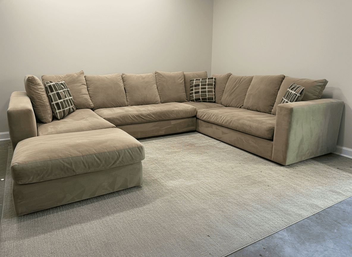 Lillian August sectional cushion detail