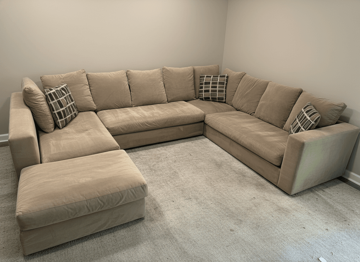 Lillian August sectional from the side