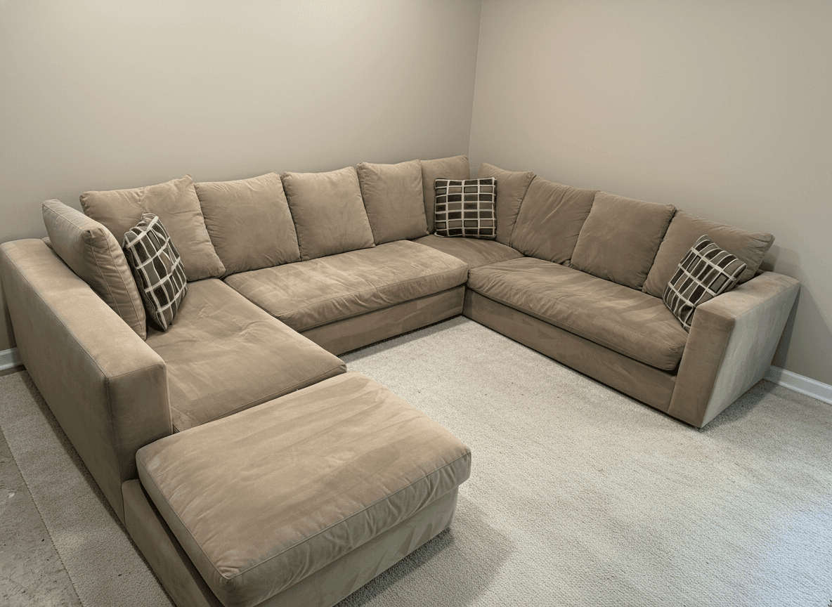 Lillian August sectional ottoman view