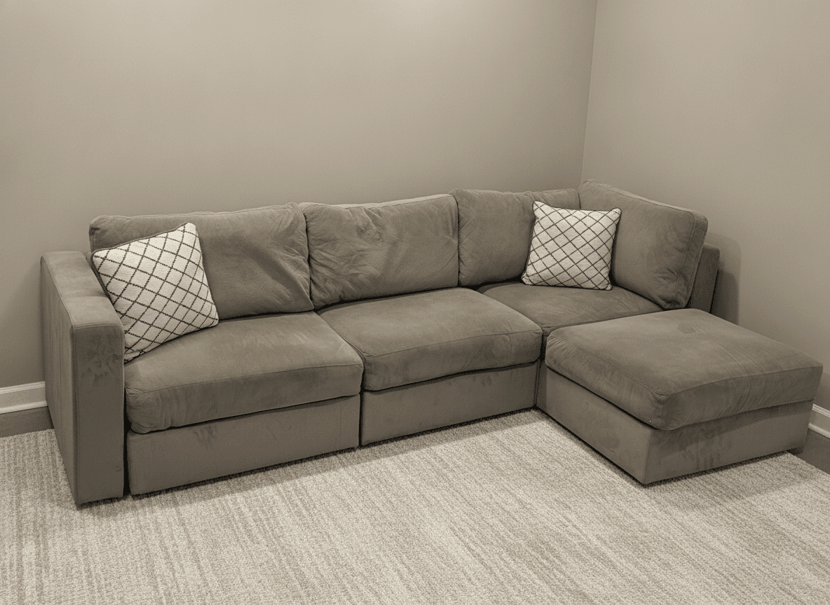 Sactionals ottoman and chaise end