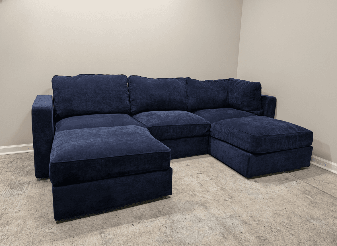 Sactionals ottoman and chaise ends