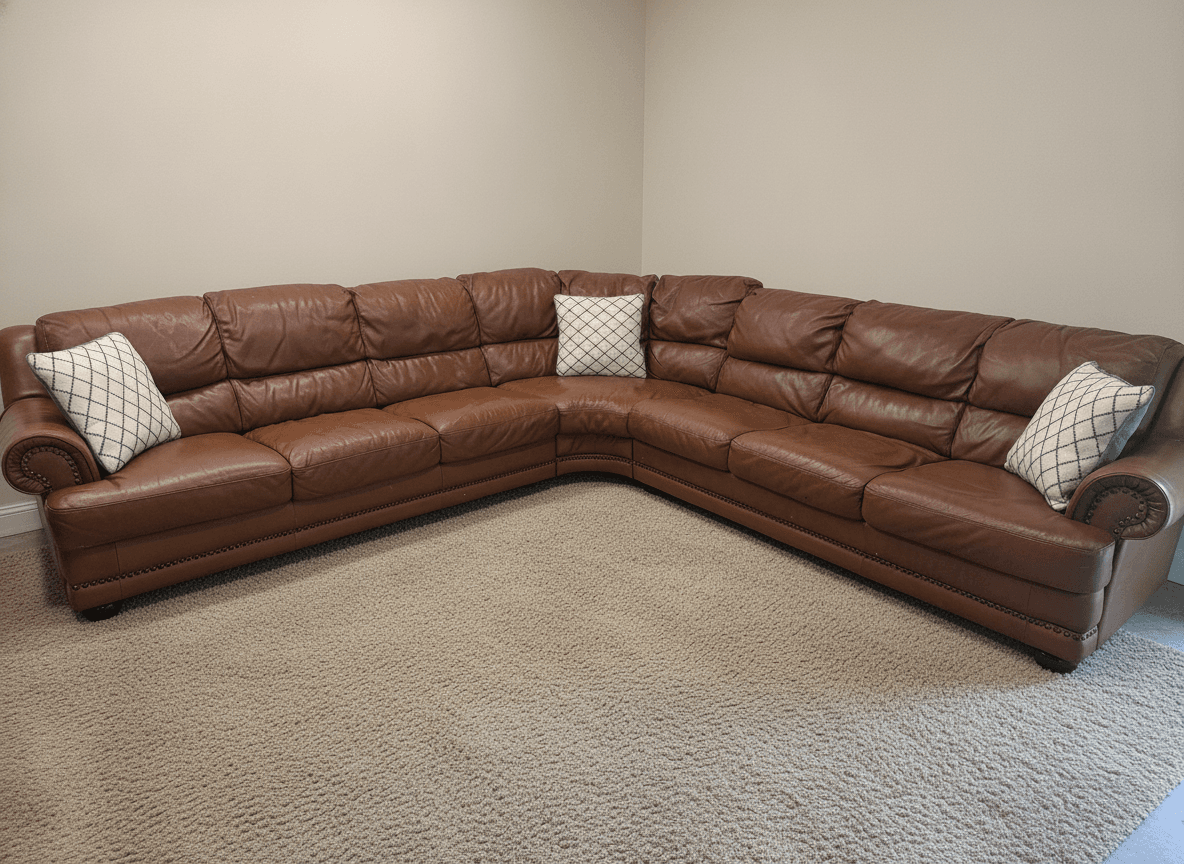 Natuzzi sectional cushion detail