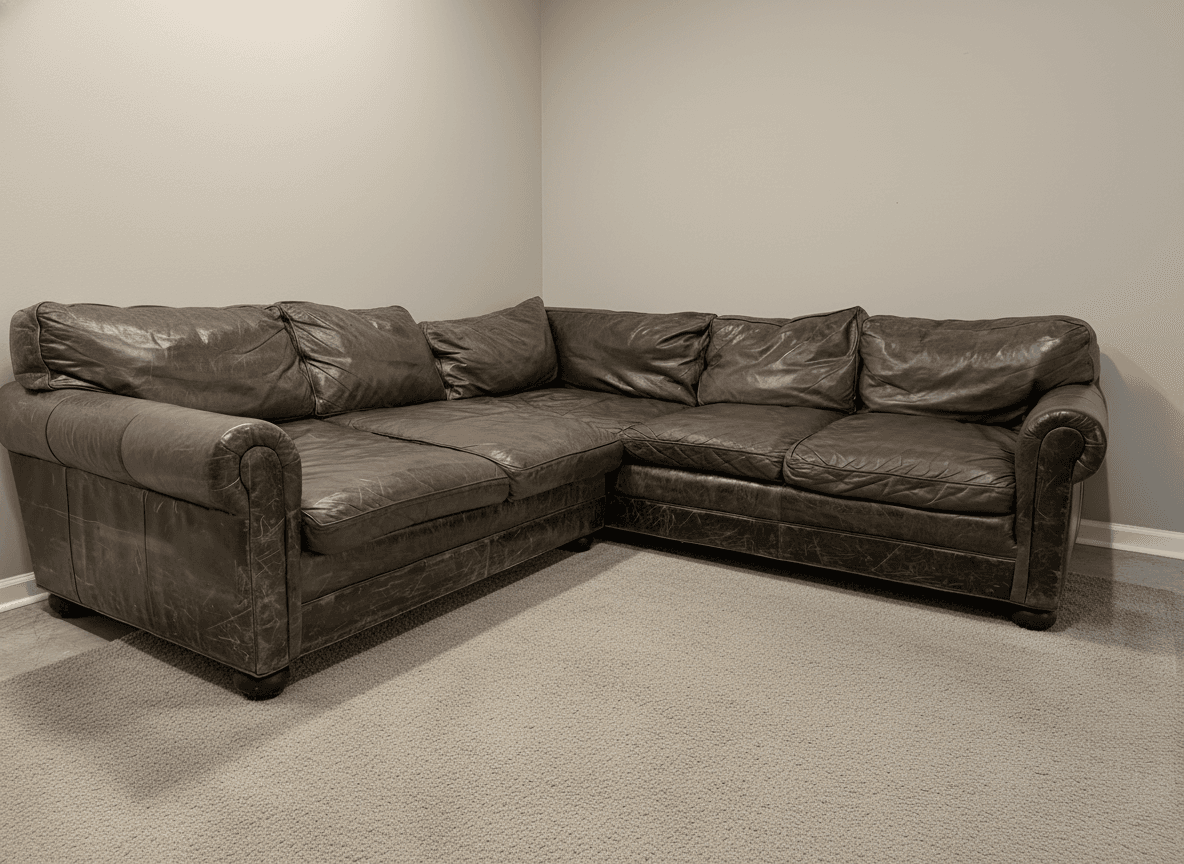 RH Lancaster L-shaped sectional, full view