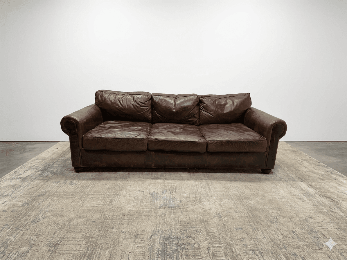 Rolled arm and turned-foot detail