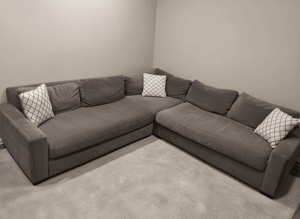 Maxwell Luxe sectional, side view