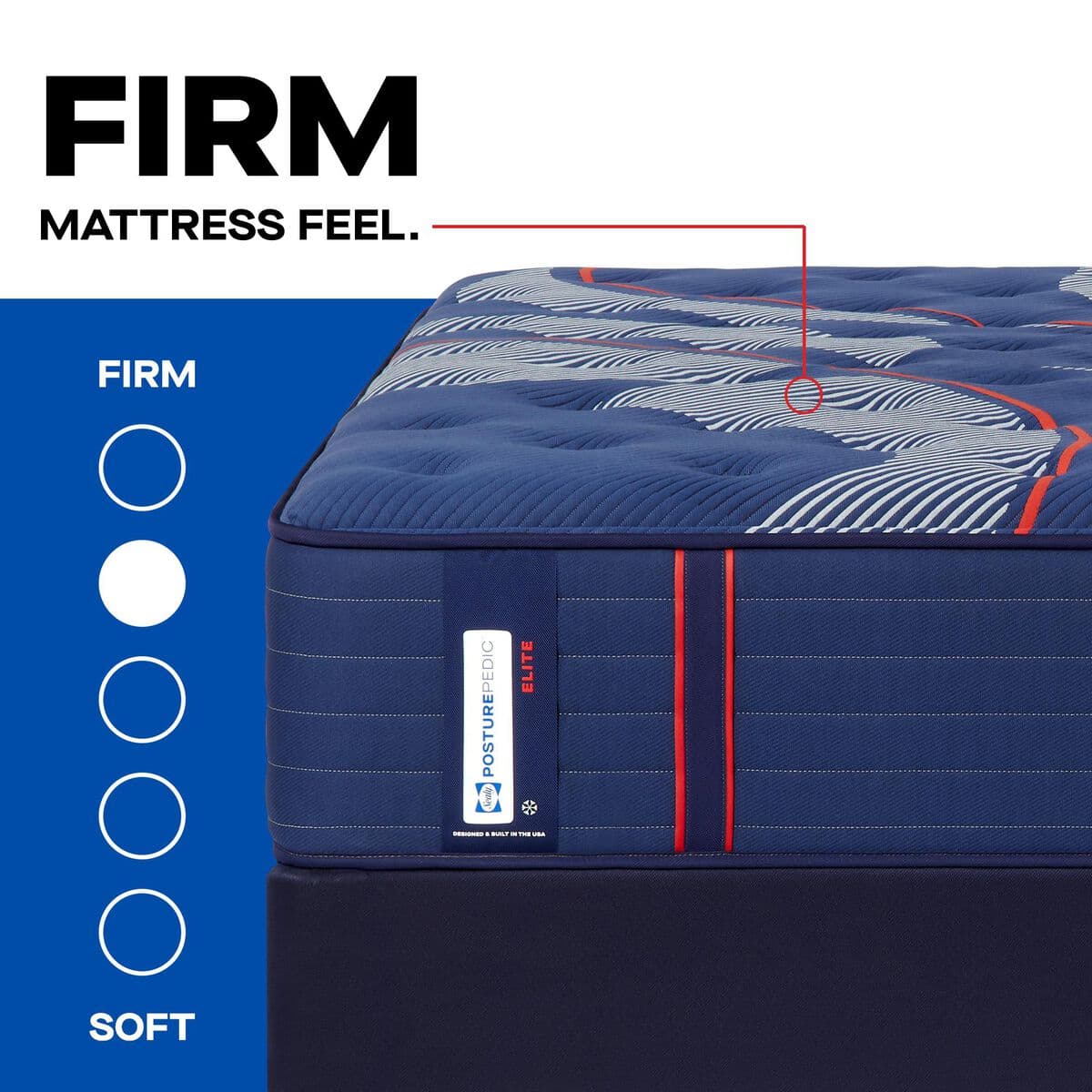 Sealy Posturepedic Elite Albany II Firm Queen mattress official product photo