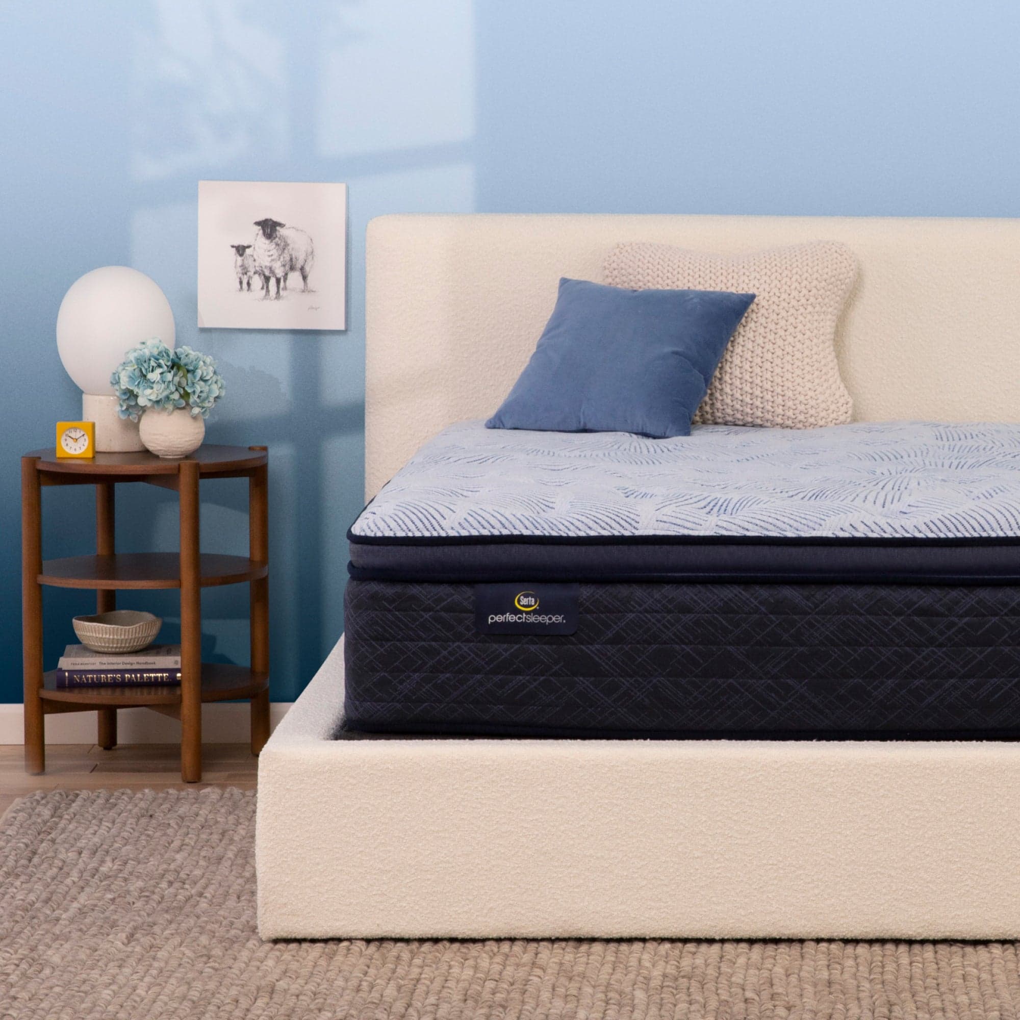 Serta Perfect Sleeper Blue Lagoon Plush Pillow Top King mattress, hero/lifestyle shot