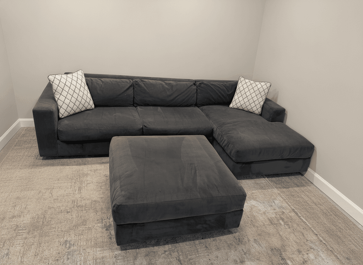Oversized matching ottoman
