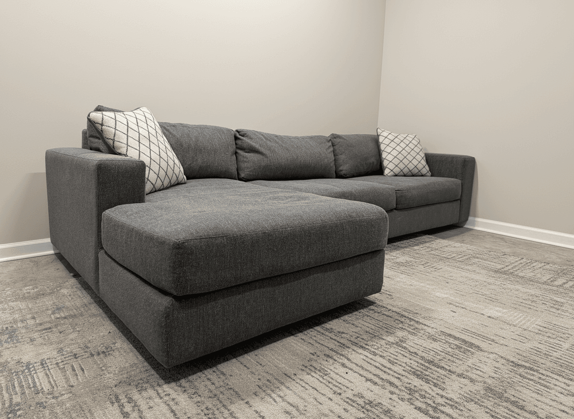 West Elm Urban 116-inch sofa in light gray