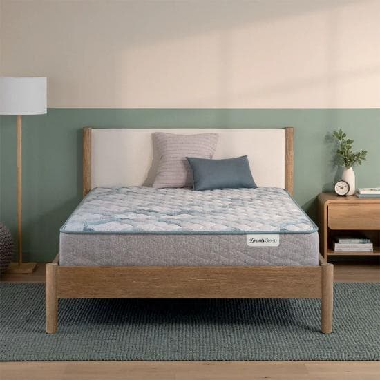 Beautyrest BeautySleep Dream Weaver Firm Twin mattress on white background