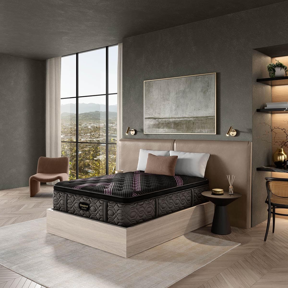 Beautyrest Black Series 2 Medium Full mattress on white background