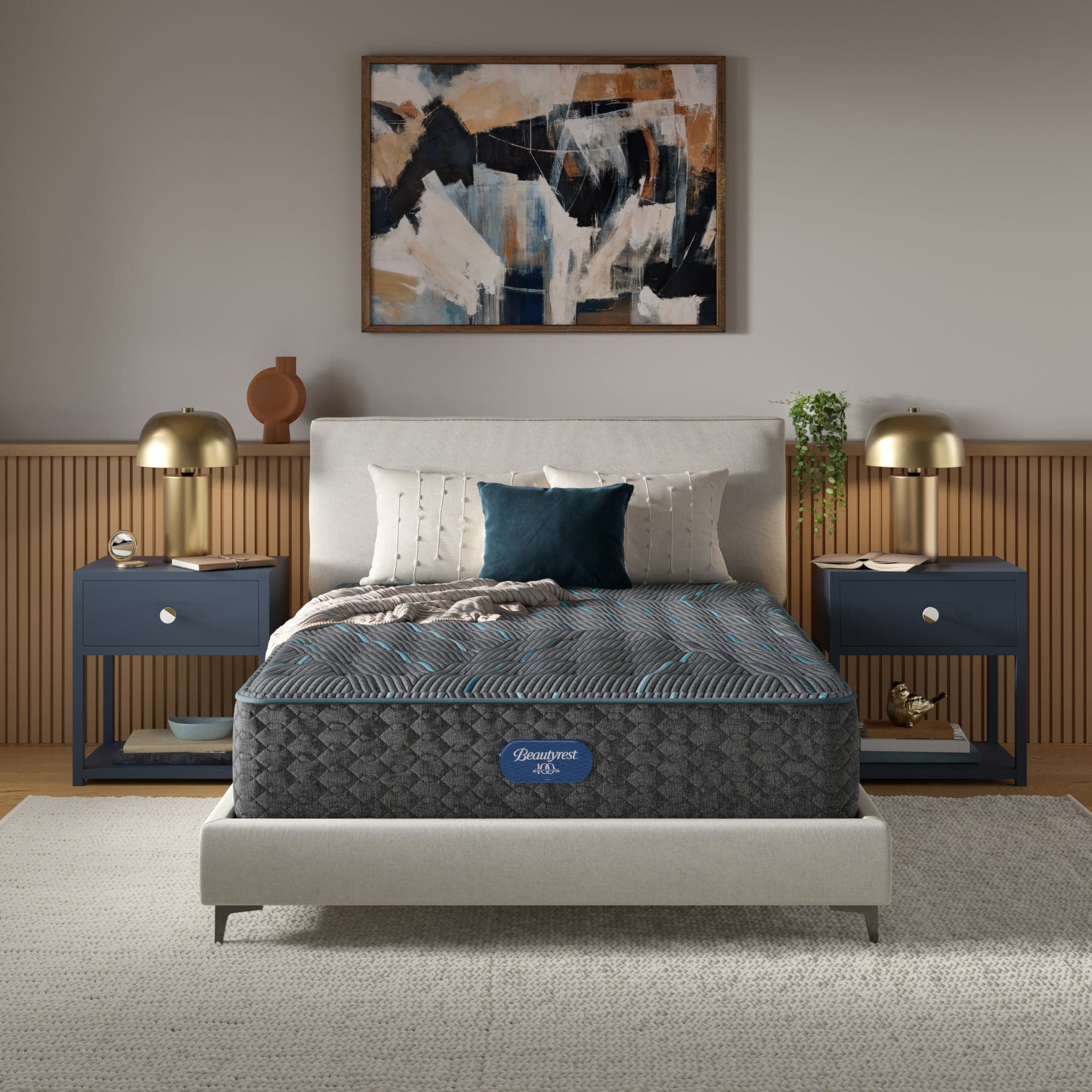 Beautyrest Level 2 Medium Queen mattress on white background