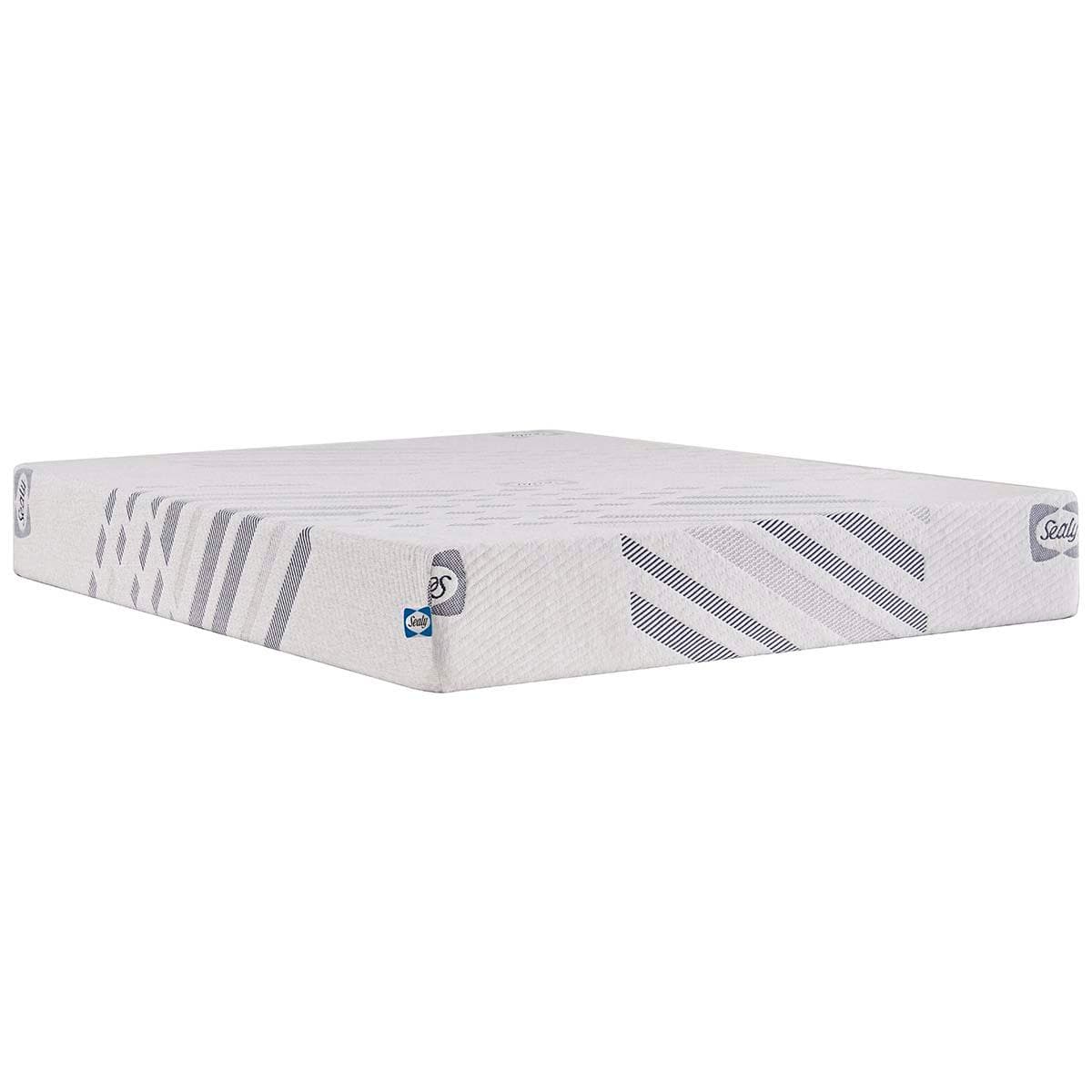 Sealy Plush 10-Inch Memory Foam Queen mattress on white background