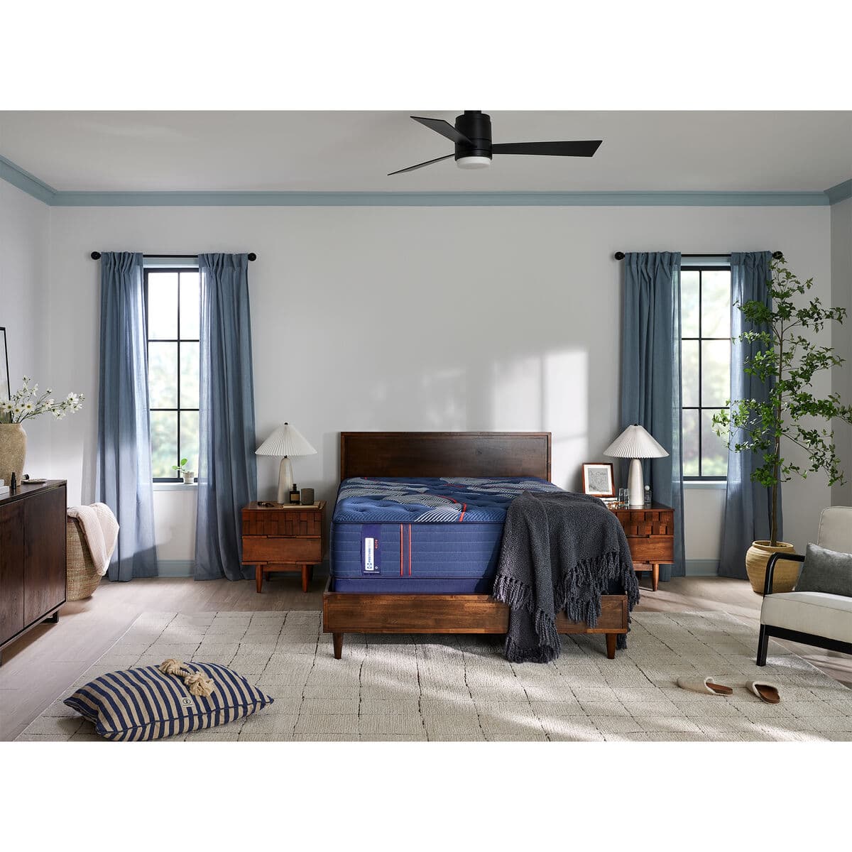 Sealy Posturepedic Elite Albany II Firm Queen mattress on white background