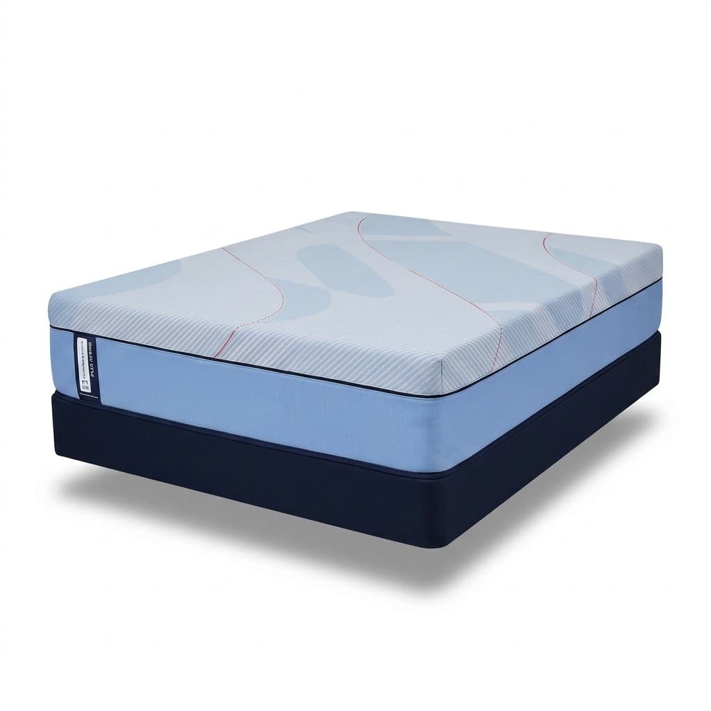Sealy Posturepedic Plus Eagle Street Medium Pillow Top King mattress on white background