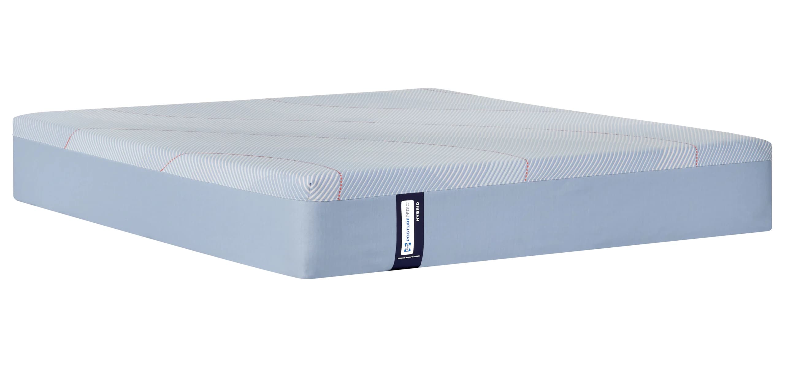 Sealy Posturepedic Pro Reno Medium Hybrid Queen mattress on white background