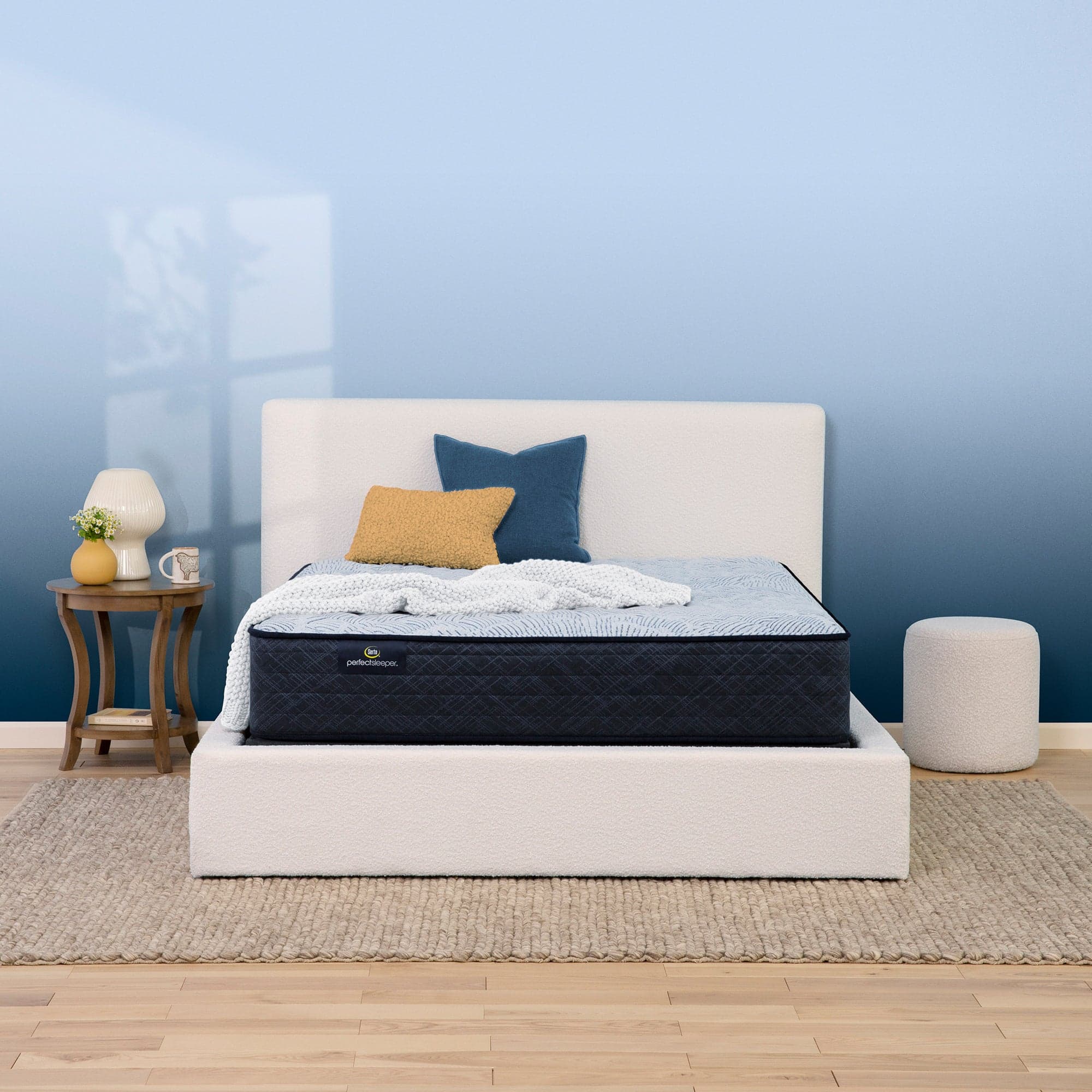 Serta Perfect Sleeper Blue Lagoon Nights Firm Full mattress on white background